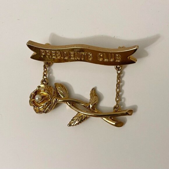 Vintage 1986 1987 Avon Presidents Club Bar Brooch Pin - Picture 2 of 13